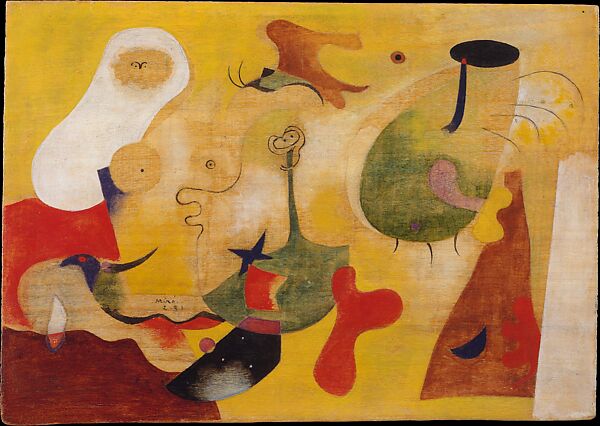 Untitled, Joan Miró (Spanish, Barcelona 1893–1983 Palma de Mallorca), Oil and ink on wood 
