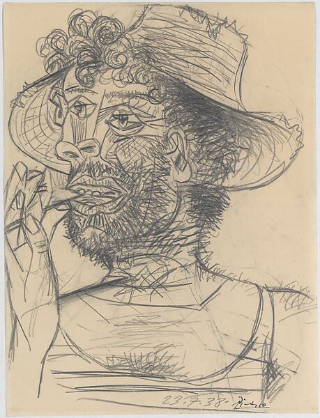 Man with a Lollipop, Pablo Picasso (Spanish, Malaga 1881–1973 Mougins, France), Graphite on paper 