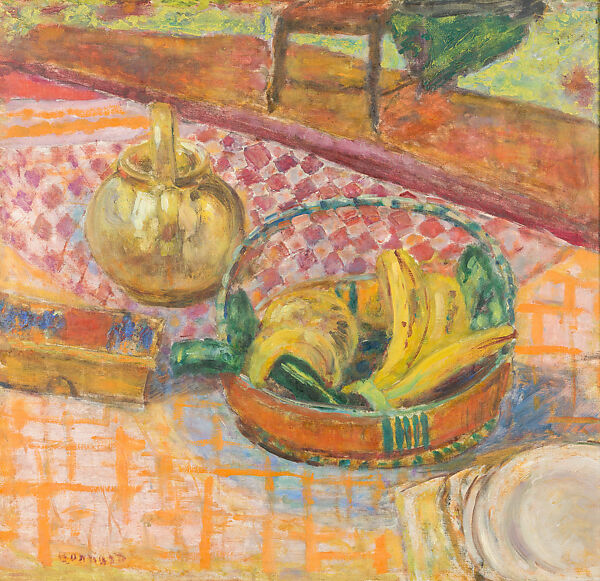 Basket of Bananas, Pierre Bonnard (French, Fontenay-aux-Roses 1867–1947 Le Cannet), Oil on canvas 