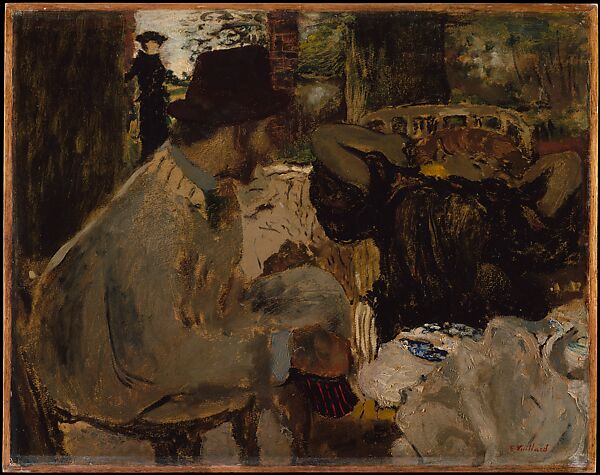 Conversation, Edouard Vuillard (French, Cuiseaux 1868–1940 La Baule), Oil on cardboard, mounted on cradled panel 
