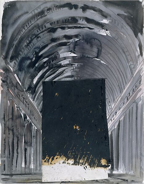 The Unknown Masterpiece, Anselm Kiefer (German, born Donaueschingen, 1945), Watercolor, gouache, graphite, cut and pasted printed papers on paper 