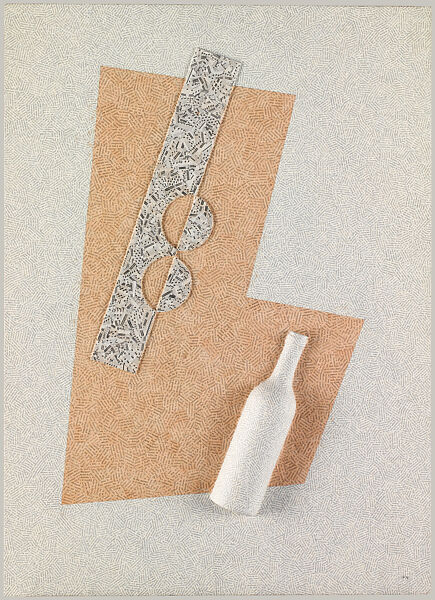 Homage to Georges Braque, Jiri Kolar (Czechoslovakian, 1914–2002), Collage of cut and torn printed papers on wood panel 