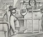 Study for the painting "Harbour Master", Stephen Mangan  British, Graphite on paper