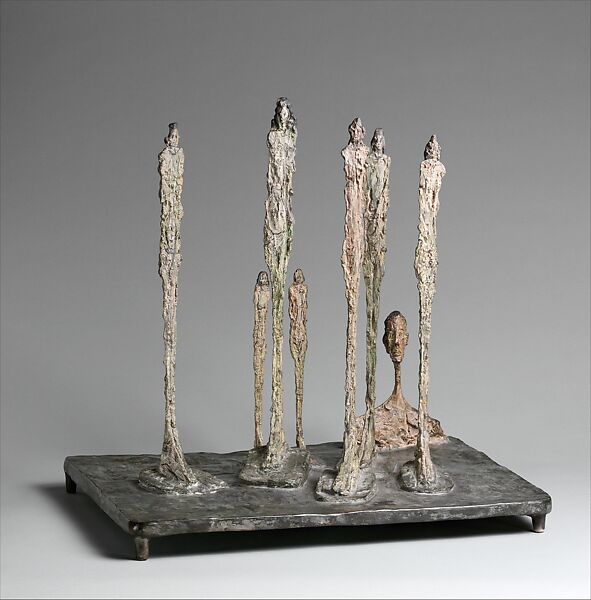 The Forest (Composition with Seven Figures and a Head), Alberto Giacometti  Swiss, Painted bronze