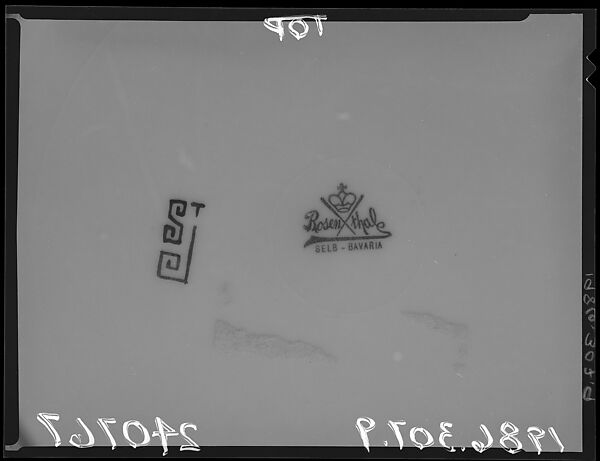 Plate, Olga St. John, Porcelain, overglaze enamel decoration, American or German