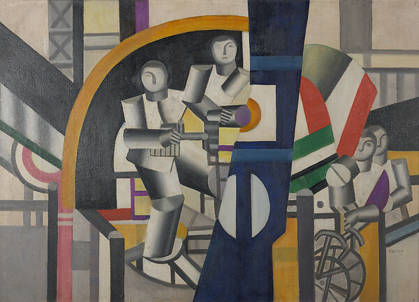 The Builders, Fernand Léger (French, Argentan 1881–1955 Gif-sur-Yvette), Oil on canvas 