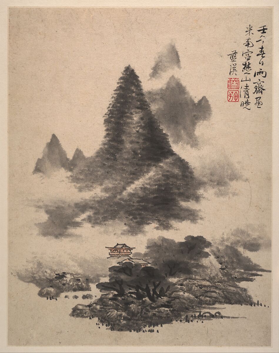 Landscapes after Song and Yuan masters, Lan Ying (Chinese, 1585–1664), Album of twelve leaves; ink and color on paper, China