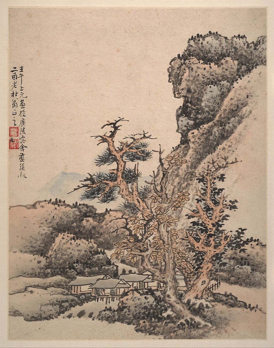 Landscapes after Song and Yuan masters, Lan Ying (Chinese, 1585–1664), Album of twelve leaves; ink and color on paper, China