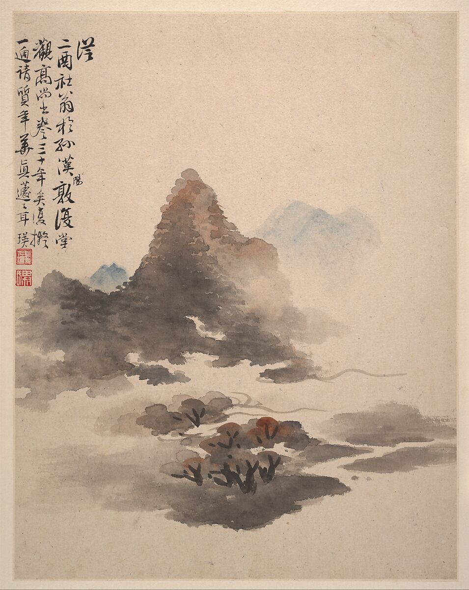 Landscapes after Song and Yuan masters, Lan Ying (Chinese, 1585–1664), Album of twelve leaves; ink and color on paper, China
