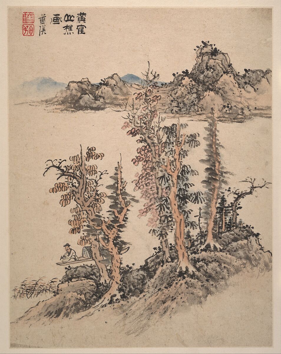 Landscapes after Song and Yuan masters, Lan Ying (Chinese, 1585–1664), Album of twelve leaves; ink and color on paper, China