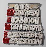 Soft Calendar for the Month of August, Claes Oldenburg (American (born Sweden), Stockholm 1929–2022 New York), Acrylic on canvas filled with foam rubber 