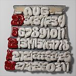 Soft Calendar for the Month of August, Claes Oldenburg  American, born Sweden, Acrylic on canvas filled with foam rubber