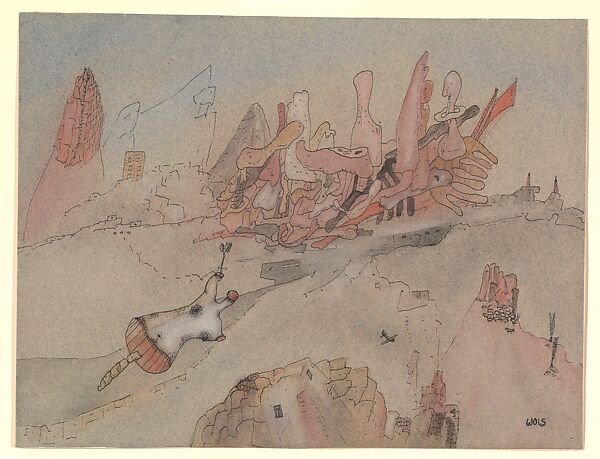 Untitled, Wols (German, Berlin 1913–1951 Paris), Watercolor and ink on paper, mounted on paper 