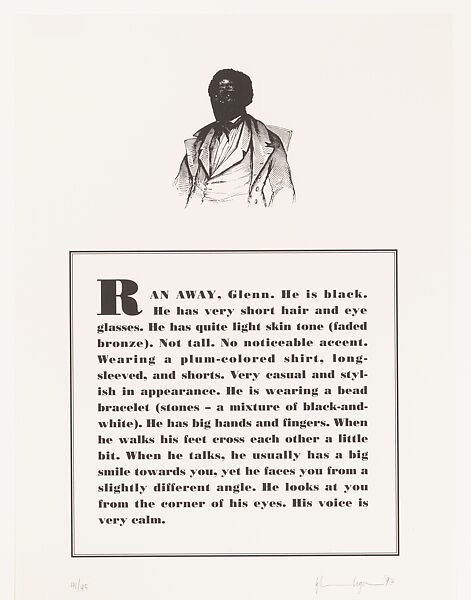 Runaways, Glenn Ligon (American, born New York, New York, 1960), Portfolio of ten lithographs