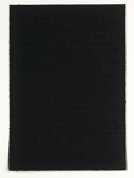 Untitled: Four Etchings, Glenn Ligon (American, born New York, New York, 1960), Four intaglio prints