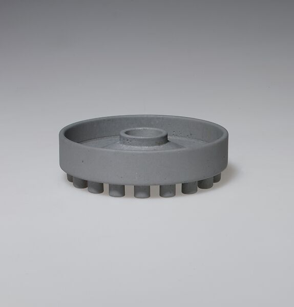 "Waterloo" Ashtray/Candleholder, M. Ali Tayar (American, born Istanbul, Turkey 1959–2016), Tumble finished, anodized, cast aluminum 