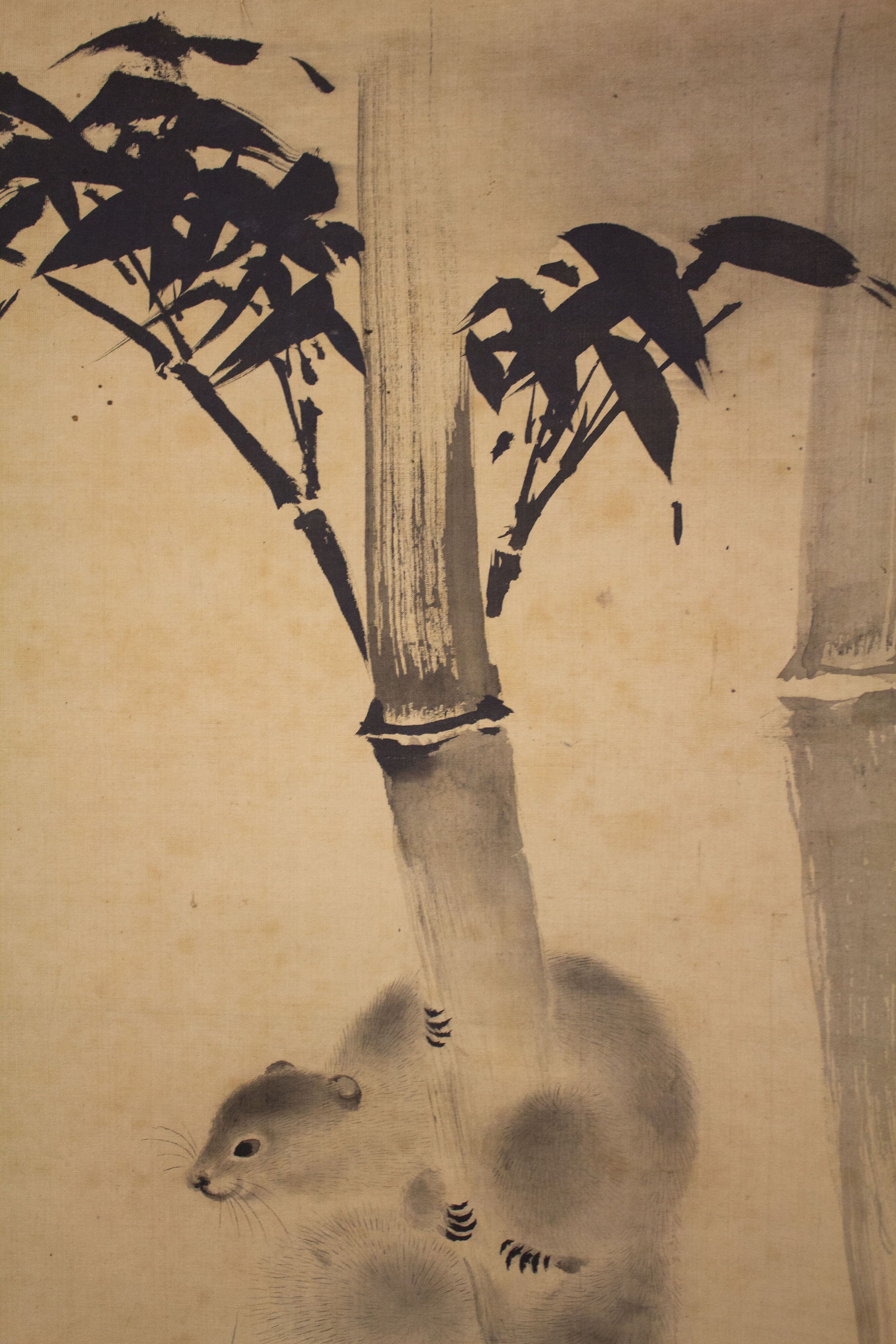 Mochizuki Gyokusen 望月玉川 - Squirrels on Bamboo and Rock - Japan