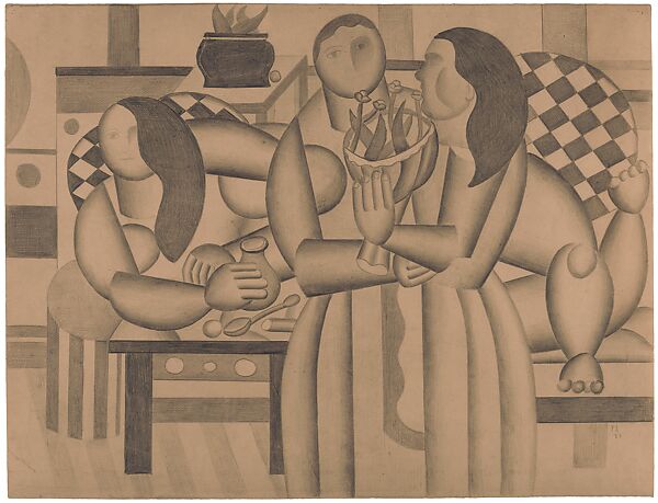 The Siesta, Fernand Léger (French, Argentan 1881–1955 Gif-sur-Yvette), Graphite on tan wove paper 