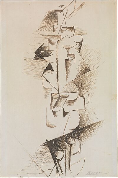 Standing Female Nude, Pablo Picasso  Spanish, Ink on white wove paper