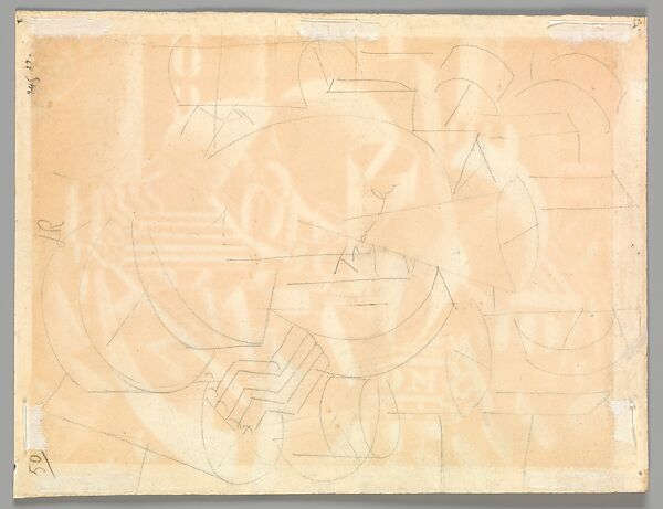 The Tugboat (recto); Related sketch (verso), Fernand Léger (French, Argentan 1881–1955 Gif-sur-Yvette), Ink, watercolor, and graphite, and opaque watercolor on paper (recto); graphite on paper (verso)