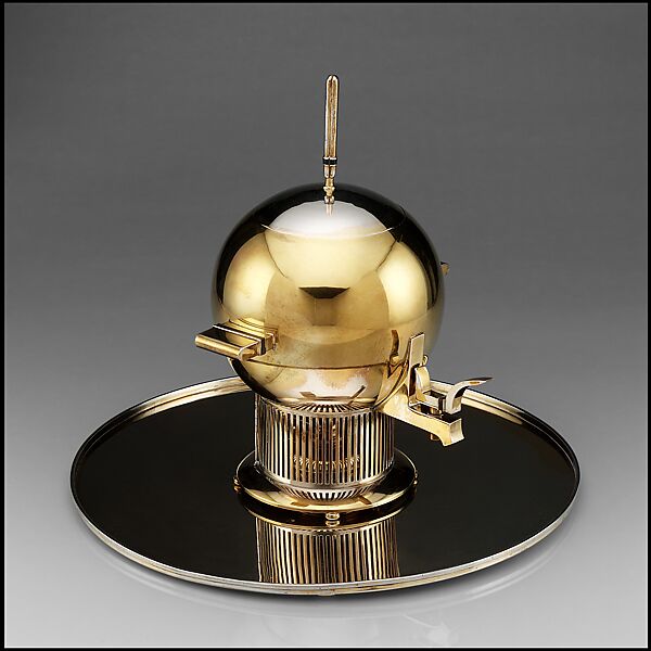 Prototype tray, Eliel Saarinen (American (born Finland), Rantasalmi 1873–1950 Bloomfield Hills, Michigan), Electro-plated nickel silver, brass