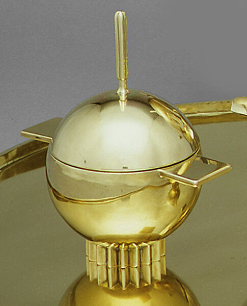 Prototype sugar bowl, Eliel Saarinen (American (born Finland), Rantasalmi 1873–1950 Bloomfield Hills, Michigan), Electro-plated nickel silver 