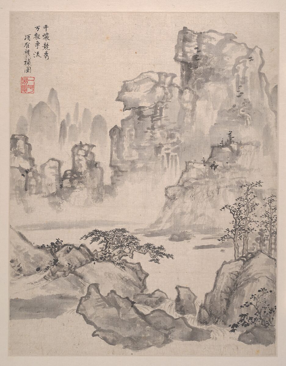 Landscapes, Flowers and Birds, Xiang Shengmo (Chinese, 1597–1658), Album of eight paintings; ink and color on paper, China