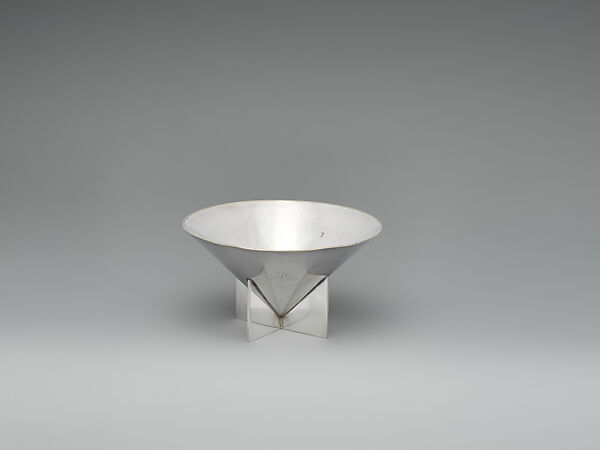 Bowl, Ilonka Karasz (American (born Hungary) Budapest 1896–1981 New York, New York), Electroplated nickel silver 