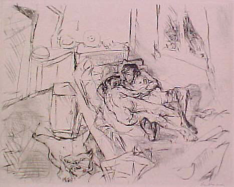 Lovers, from the portfolio ¦Faces¦, Max Beckmann (German, Leipzig 1884–1950 New York), Drypoint 