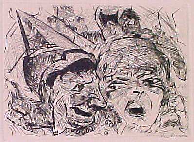 Theater, from the portfolio ¦Faces¦, Max Beckmann (German, Leipzig 1884–1950 New York), Drypoint 