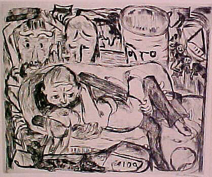 Lovers (II), from the portfolio ¦Faces¦, Max Beckmann (German, Leipzig 1884–1950 New York), Drypoint 