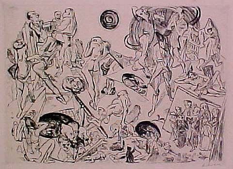 Resurrection, from the portfolio ¦Faces¦, Max Beckmann (German, Leipzig 1884–1950 New York), Drypoint 