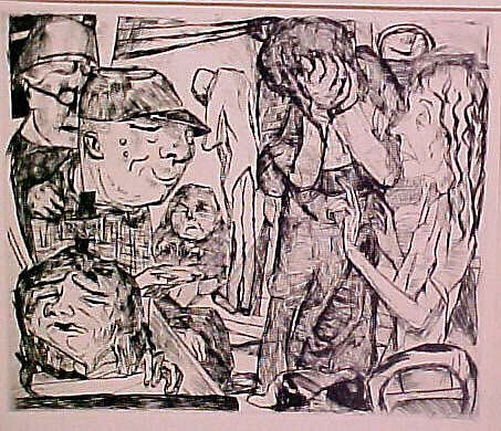Madhouse, from the portfolio ¦Faces¦, Max Beckmann (German, Leipzig 1884–1950 New York), Drypoint 