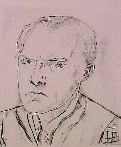 Self-Portrait, from the portfolio ¦Faces¦, Max Beckmann (German, Leipzig 1884–1950 New York), Drypoint 