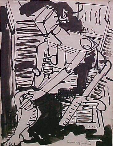 Untitled, Hans Hofmann (American (born Germany), Wessenburg 1880–1966 New York), Ink on paper 