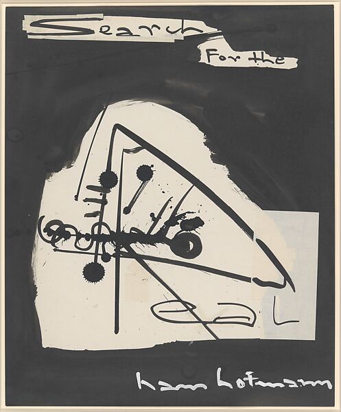 Search for the Real: Cover, Hans Hofmann (American (born Germany), Wessenburg 1880–1966 New York), Brush and black ink, cut and pasted paper, and white opaque watercolor on paper 