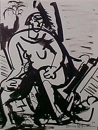 Untitled (Figure Study), Hans Hofmann (American (born Germany), Wessenburg 1880–1966 New York), Ink on paper 