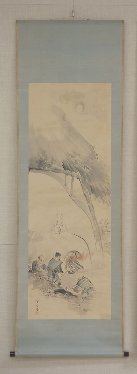 Making Ceramics, Eiraku Hozen (Japanese, 1795–1854), Hanging scroll; ink and color on paper, Japan