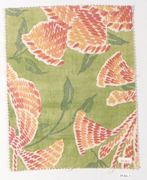 Sample, Robert McBratney and Company, Linen, printed, American 