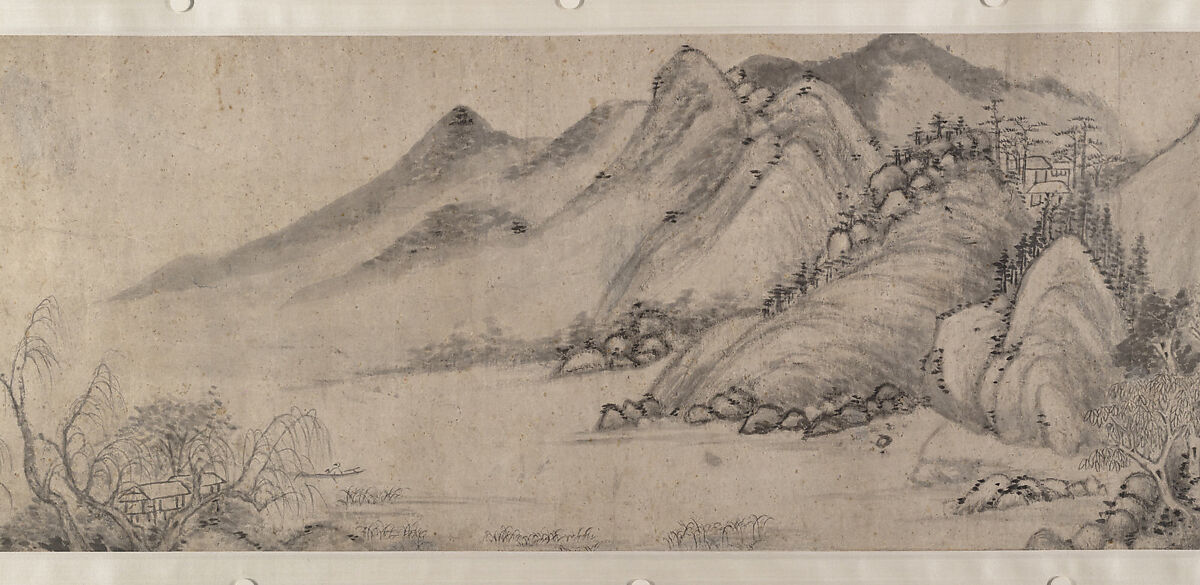 Streams and Mountains in Autumn Mist, Bian Wenyu (Chinese, active ca. 1620–70), Handscroll; ink on paper, China 