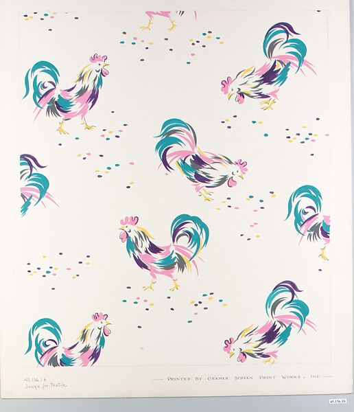 Piece, Robert Gentile (active ca. 1944), Acetate and rayon, printed, American 