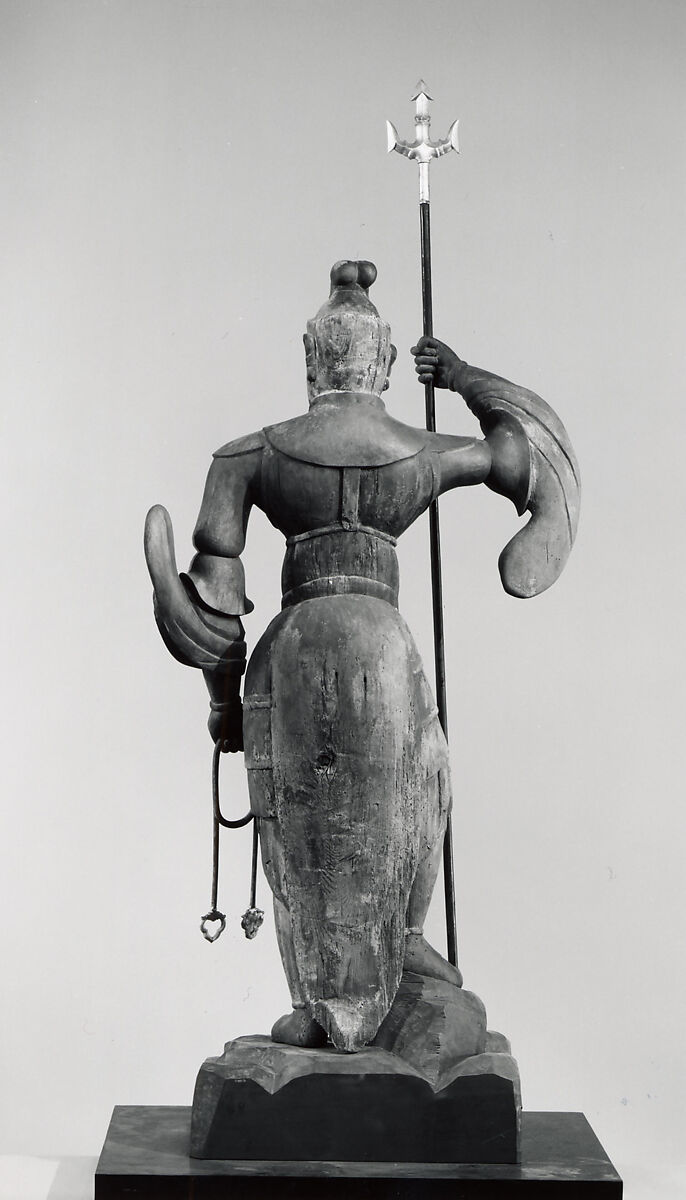 Guardian Figure (Ni-Ten), Painted wood, Japan