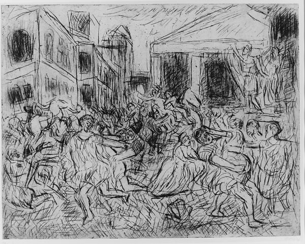 The Rape of the Sabines (#1), from ¦The Poussin Project: A Series of Prints after Nicolas Poussin¦, Leon Kossoff (British, Islington 1926–2019 London), Etching 