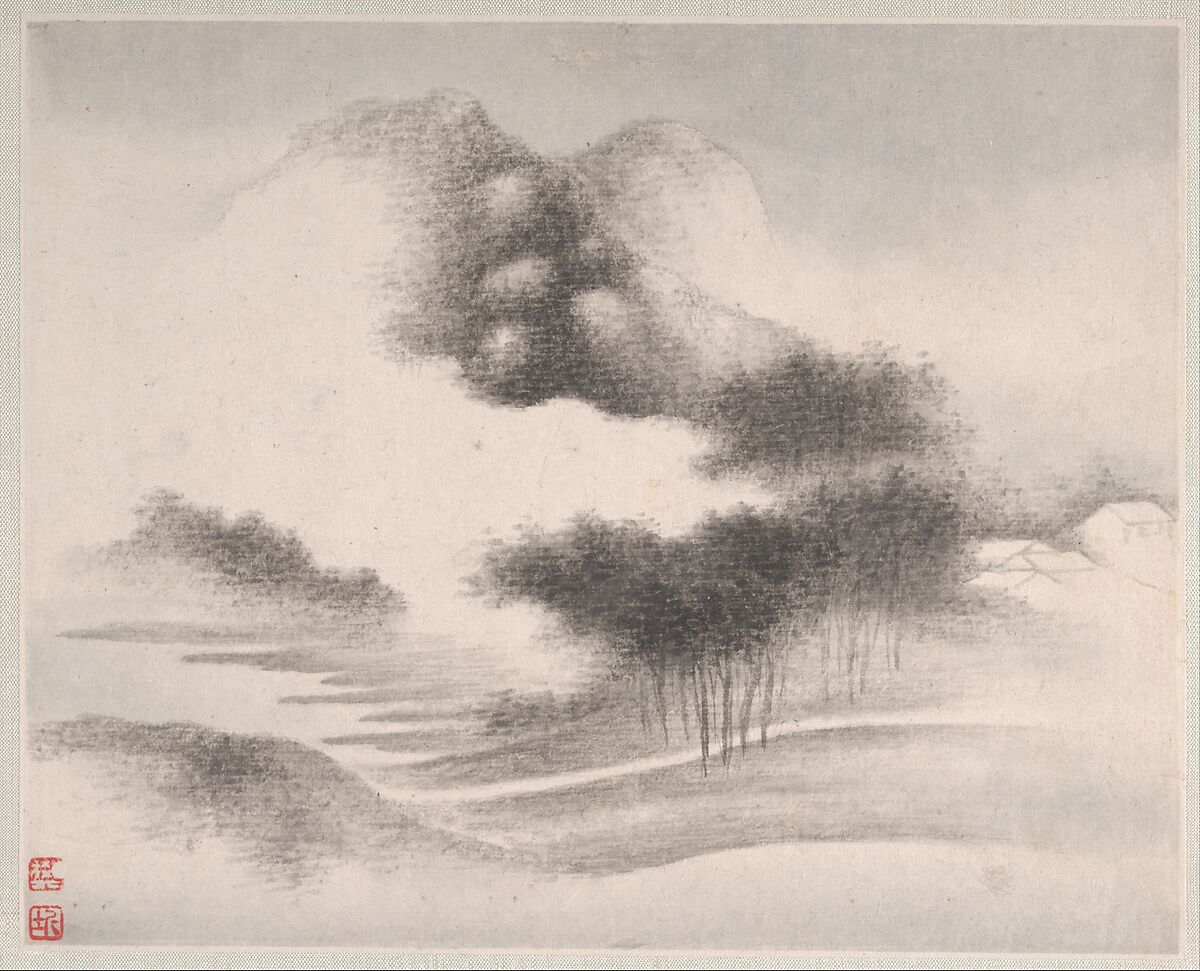 Landscapes Painted for Yuweng, Fan Qi (Chinese, 1616–after 1694), Album of eight leaves; ink and color on paper, China