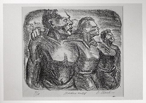 Workers United, Claude Clark, Sr. (American, Rockingham, Georgia 1915–2001 Oakland, California), Lithograph 