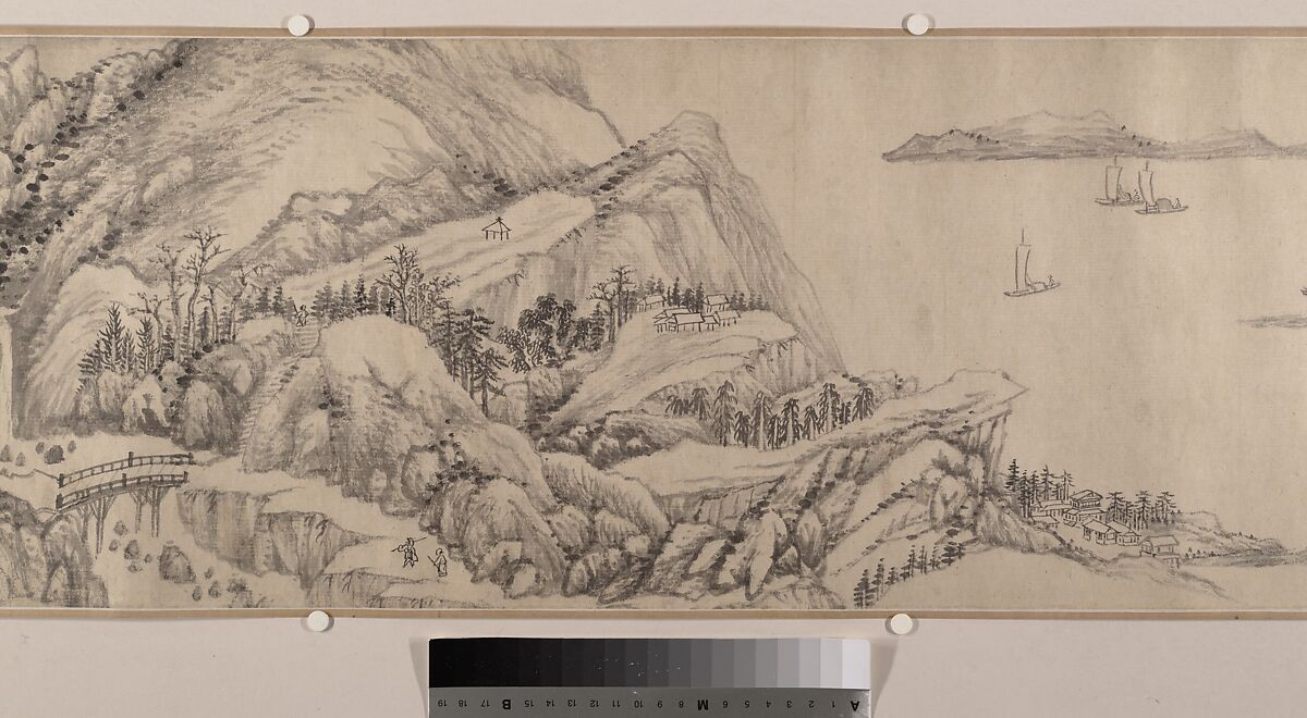 Landscape, Liu Yu (Chinese, 1620–after 1689), Handscroll; ink on paper, China