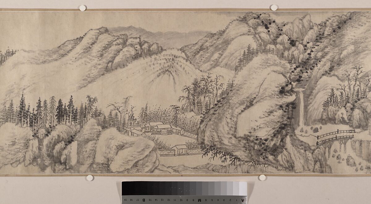 Landscape, Liu Yu (Chinese, 1620–after 1689), Handscroll; ink on paper, China