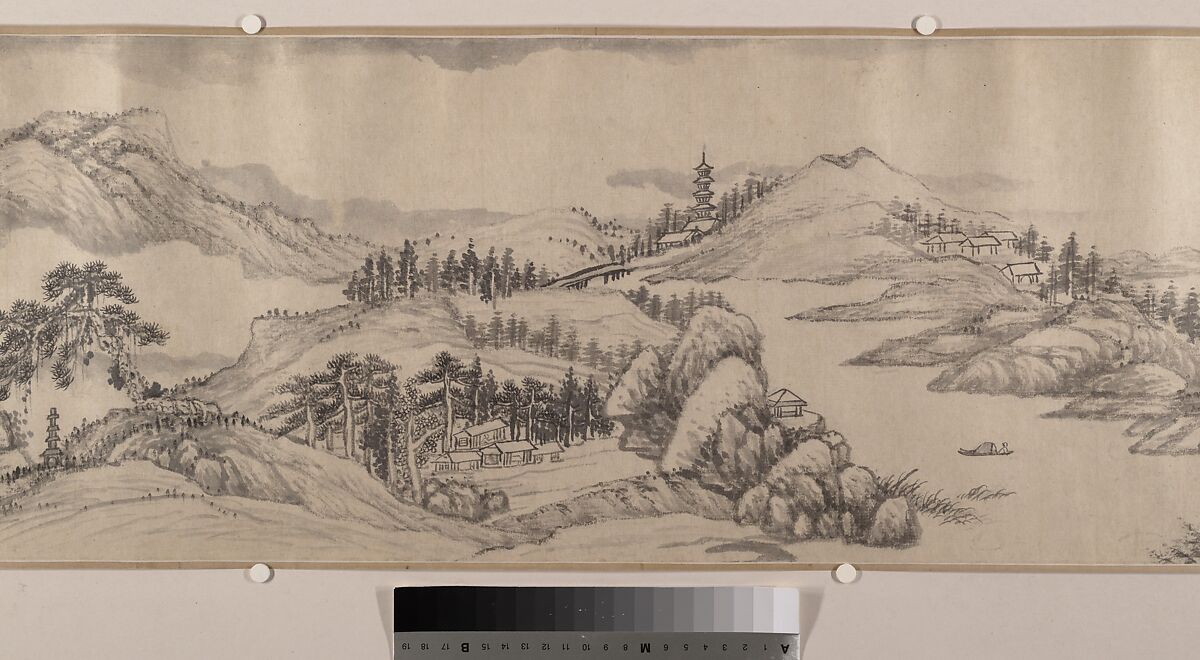 Landscape, Liu Yu (Chinese, 1620–after 1689), Handscroll; ink on paper, China