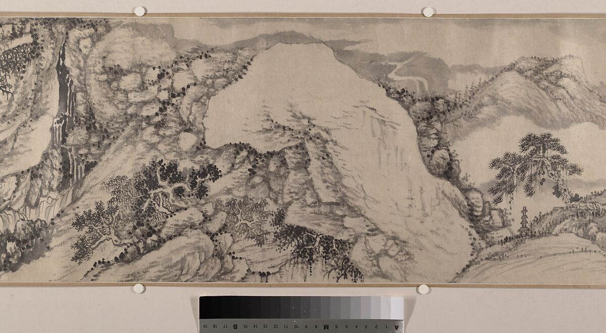 Landscape, Liu Yu (Chinese, 1620–after 1689), Handscroll; ink on paper, China
