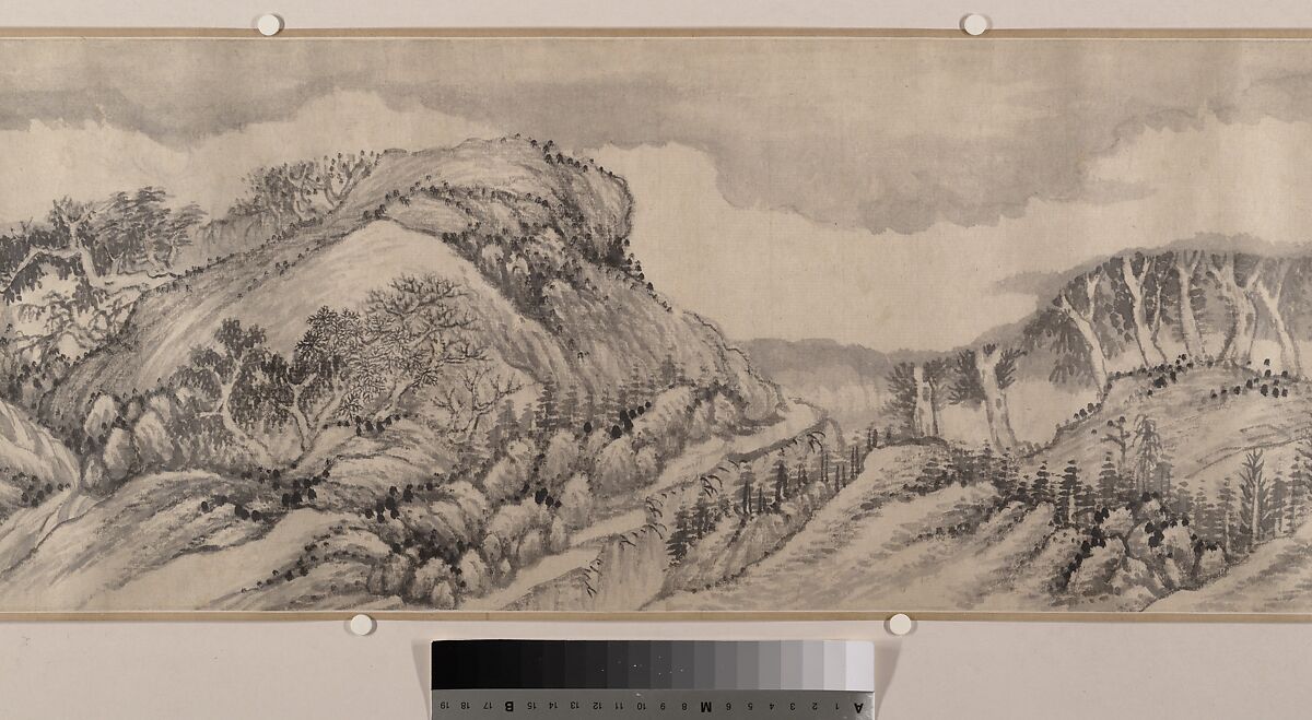 Landscape, Liu Yu (Chinese, 1620–after 1689), Handscroll; ink on paper, China